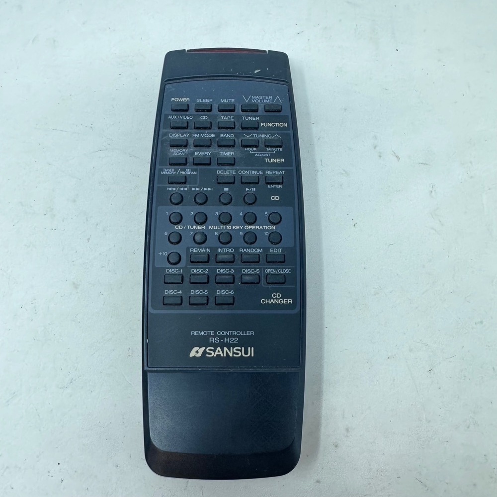 Sansui‎ RS-H22 Remote Control for CD Changer Tuner Audio System OEM Black
